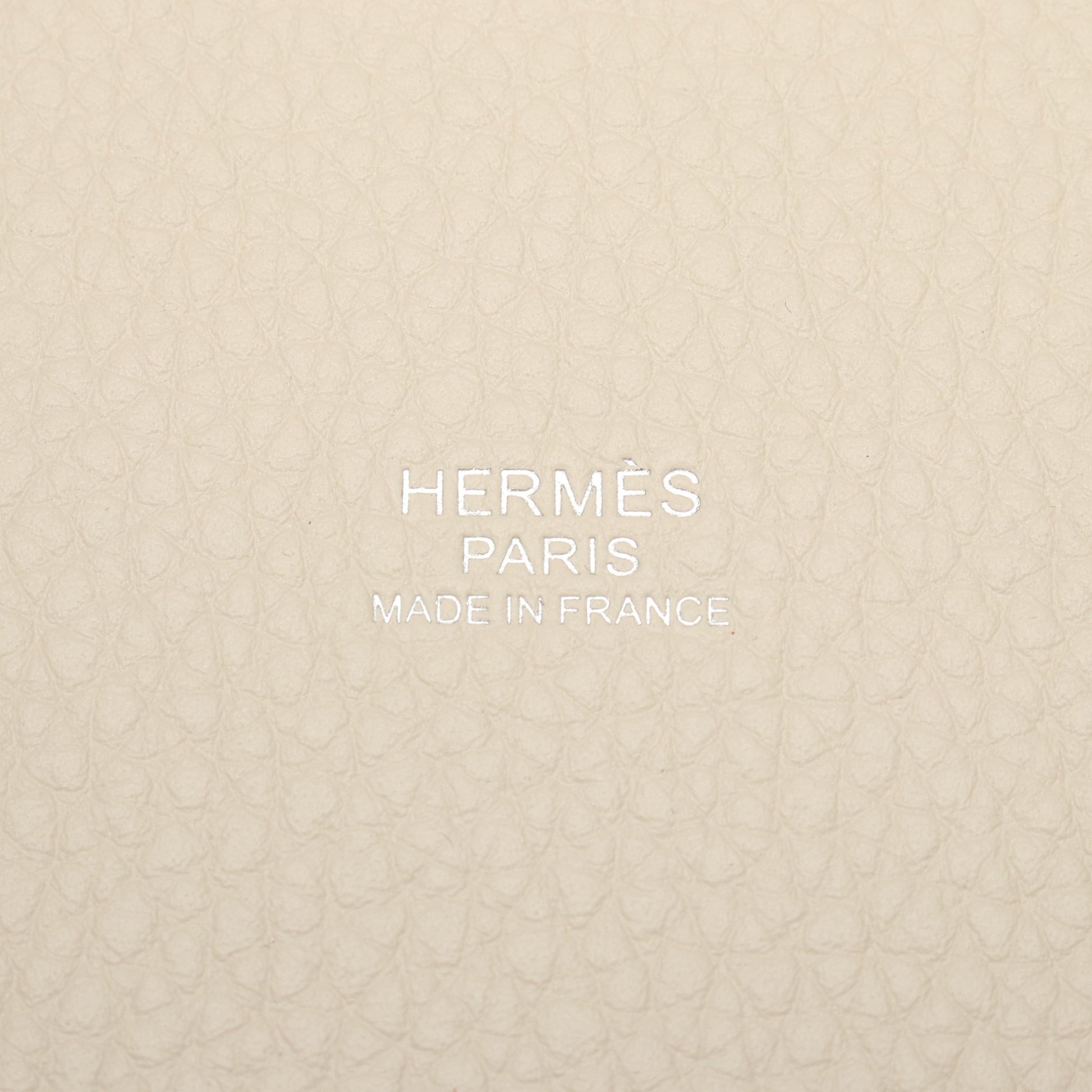 ピコタンロックMM ベトン ハンドバッグ トリヨンクレマンス アイボリー シルバー金具 K刻印 エルメス バッグ HERMES