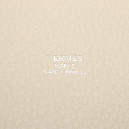 ピコタンロックMM ベトン ハンドバッグ トリヨンクレマンス アイボリー シルバー金具 K刻印 エルメス バッグ HERMES
