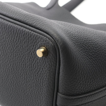 ピコタンロックPM ハンドバッグ トリヨンクレマンス ブラック ゴールド金具 K刻印 エルメス バッグ HERMES
