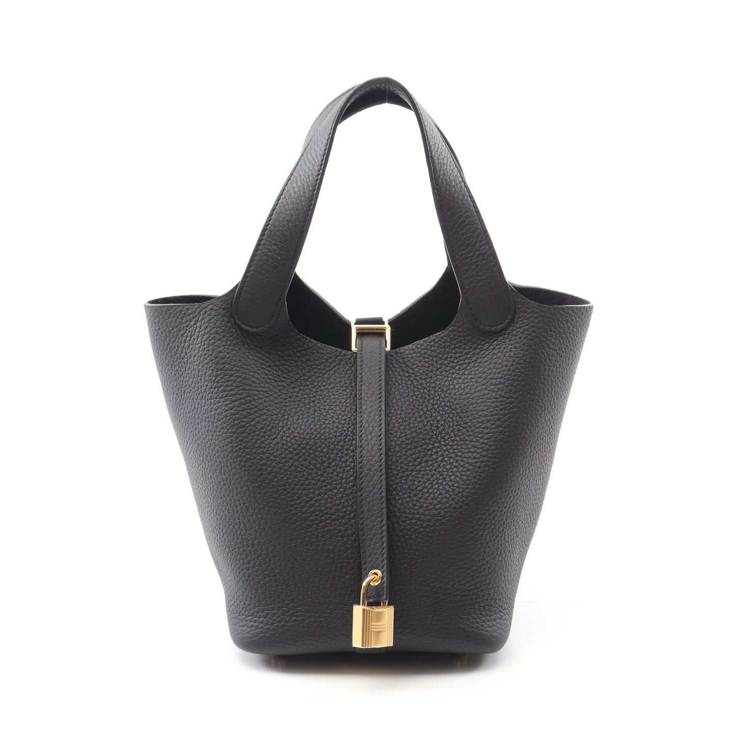 ピコタンロックPM ハンドバッグ トリヨンクレマンス ブラック ゴールド金具 K刻印 エルメス バッグ HERMES
