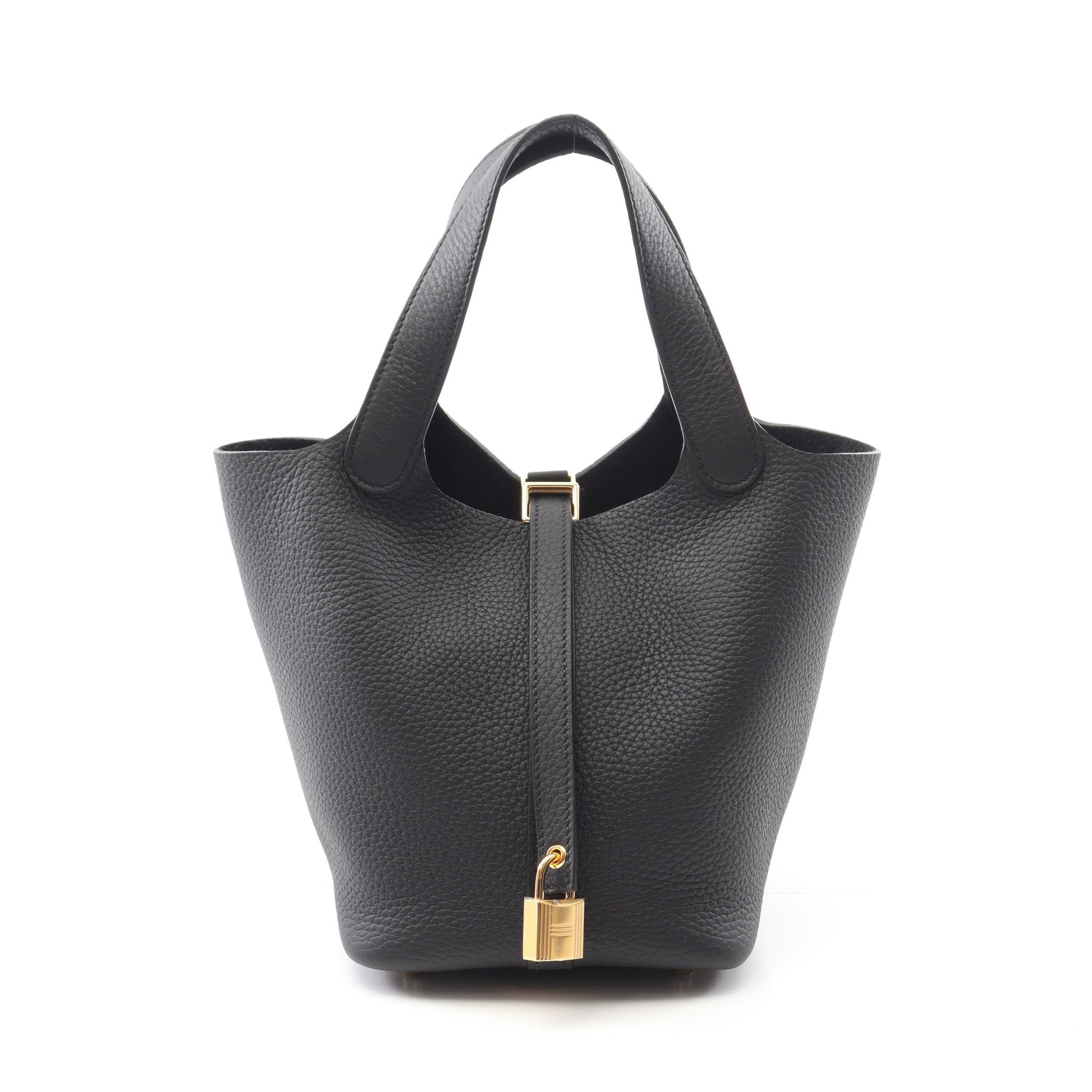 ピコタンロックPM ハンドバッグ トリヨンクレマンス ブラック ゴールド金具 K刻印 エルメス バッグ HERMES