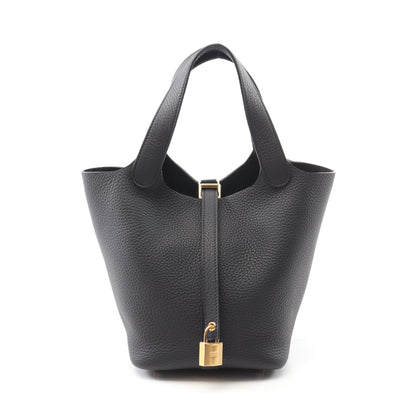 ピコタンロックPM ハンドバッグ トリヨンクレマンス ブラック ゴールド金具 K刻印 エルメス バッグ HERMES