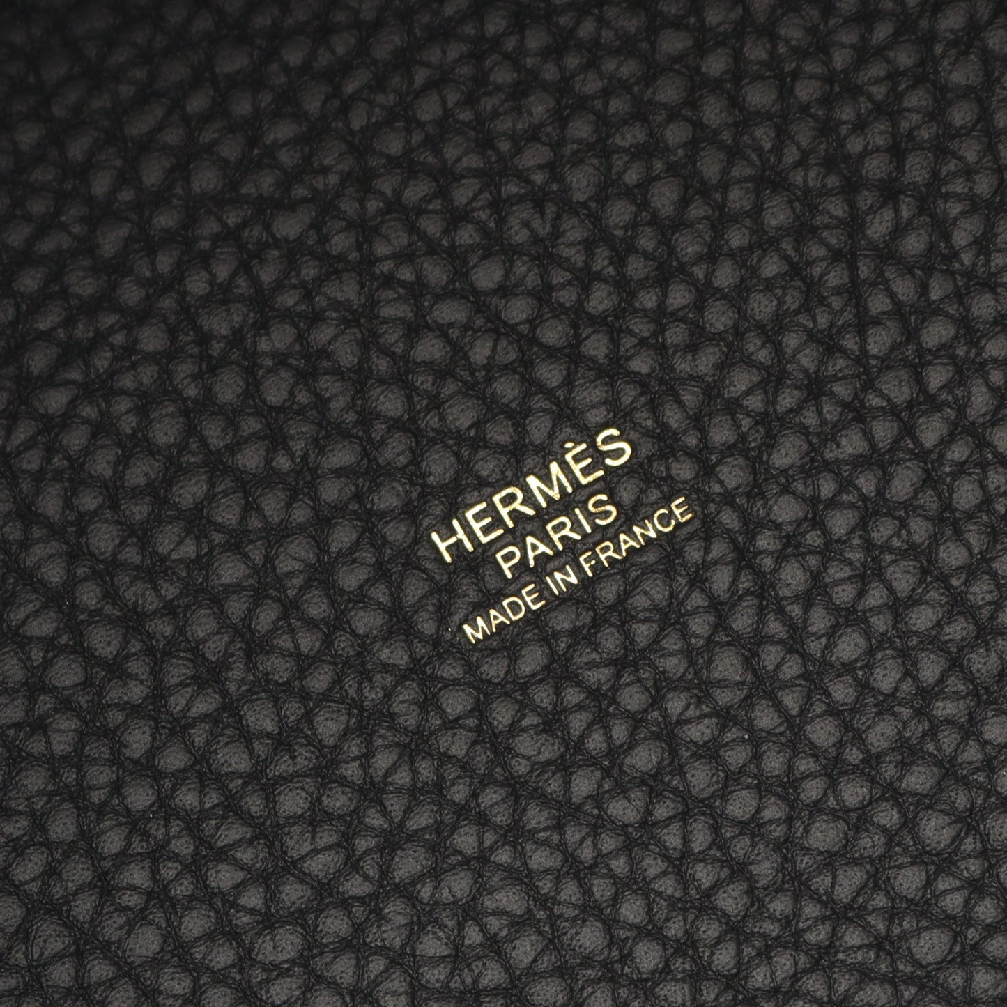 ピコタンロックPM ハンドバッグ トリヨンクレマンス ブラック ゴールド金具 K刻印 エルメス バッグ HERMES