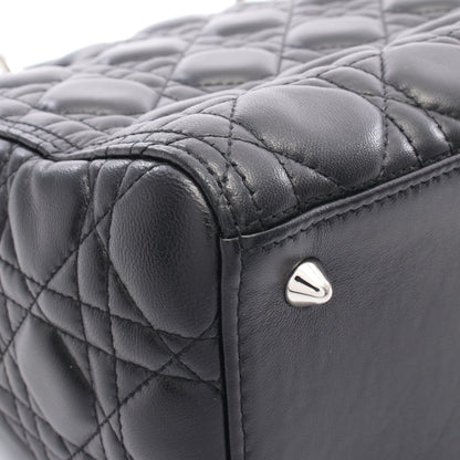 LADY DIOR レディディオール ハンドバッグ レザー ブラック 2WAY クリスチャンディオール バッグ Christian Dior