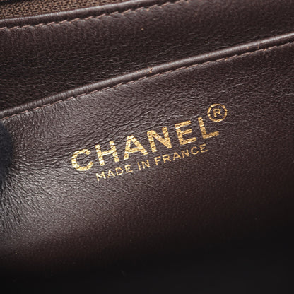 マトラッセ ハンドバッグ キャビアスキン ブラウン ゴールド金具 シャネル バッグ CHANEL