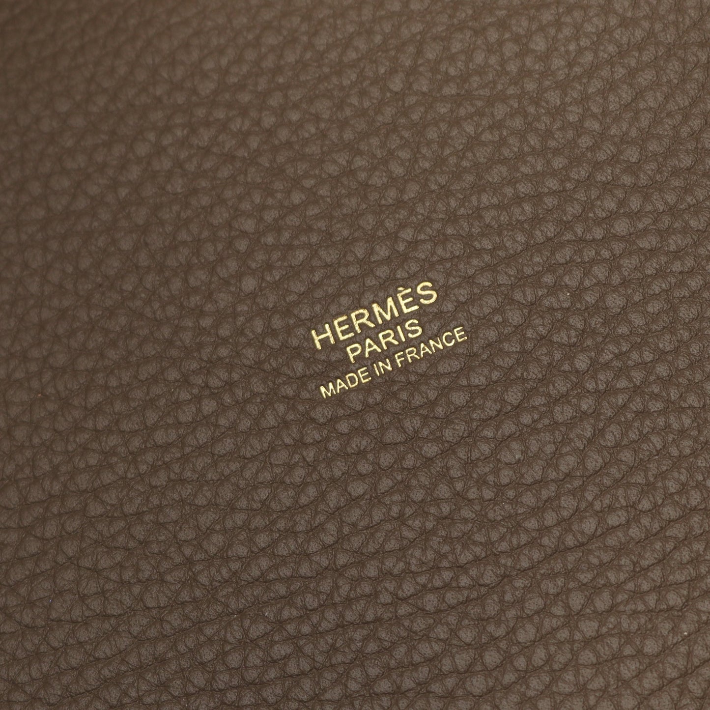 ピコタンロックPM エトゥープ ハンドバッグ トリヨンクレマンス グレーブラウン ゴールド金具 W刻印 エルメス バッグ HERMES