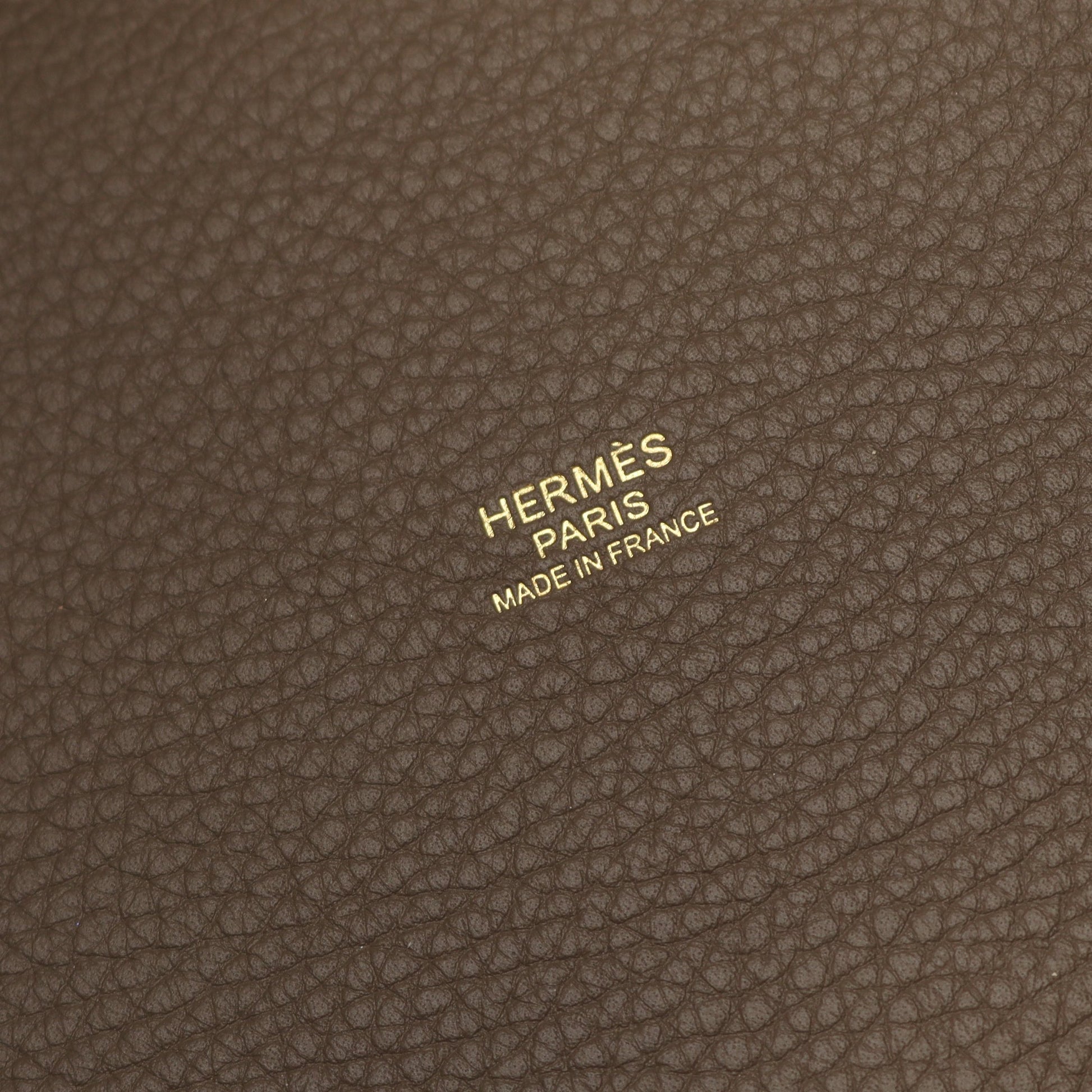 ピコタンロックPM エトゥープ ハンドバッグ トリヨンクレマンス グレーブラウン ゴールド金具 W刻印 エルメス バッグ HERMES