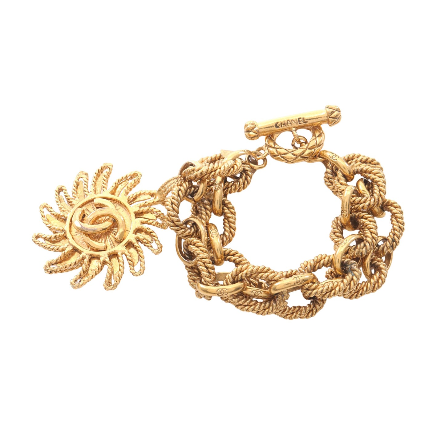 ココマーク ブレスレット GP ゴールド 太陽モチーフ 94A シャネル アクセサリー CHANEL