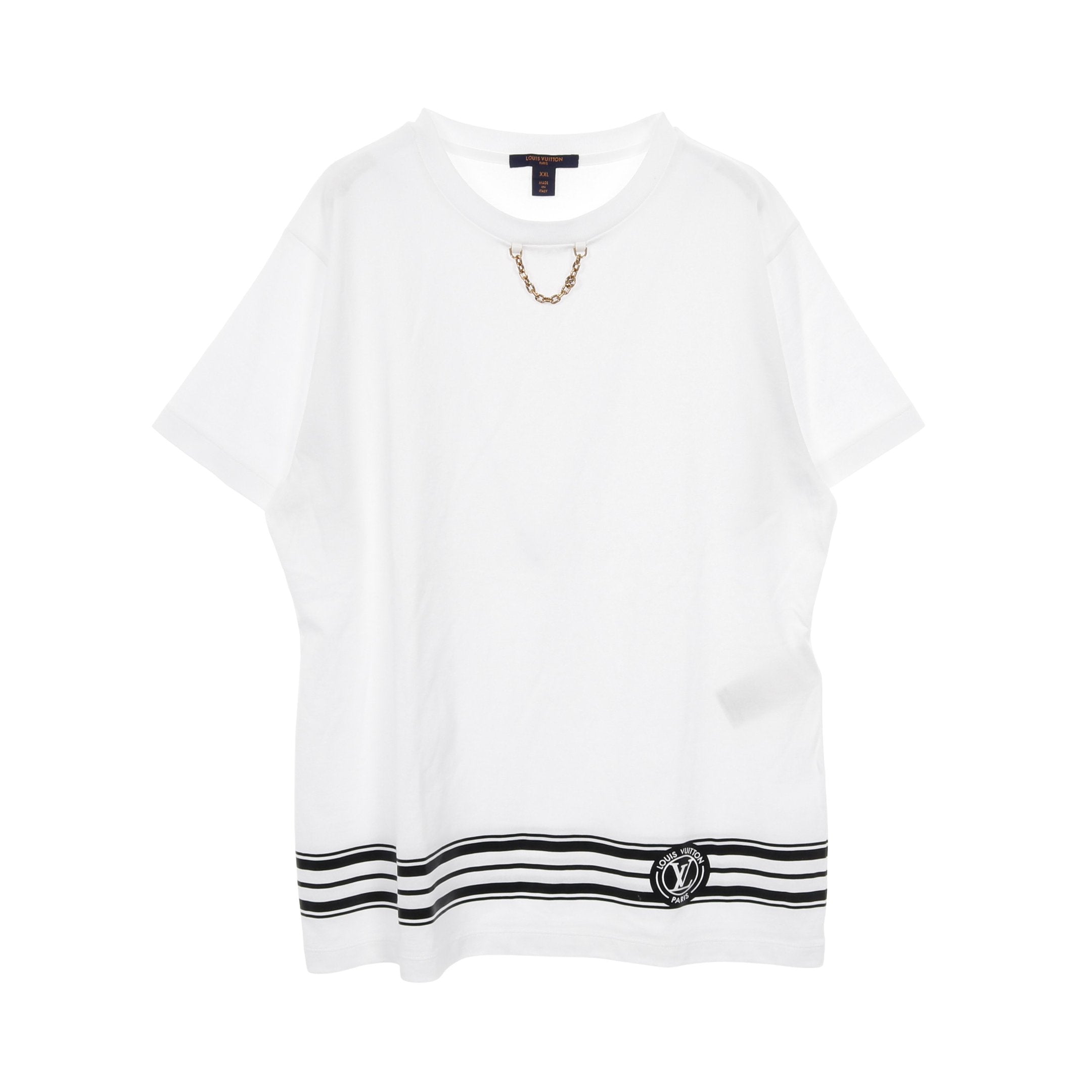 LV ロゴ プリント Tシャツ XXL ホワイト LV ロゴ プリント Tシャツ XXL ホワイト