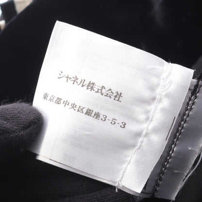 ココマークパールビジューボタン ベロア ジャケット レーヨン シルク ブラック シャネル アウター CHANEL