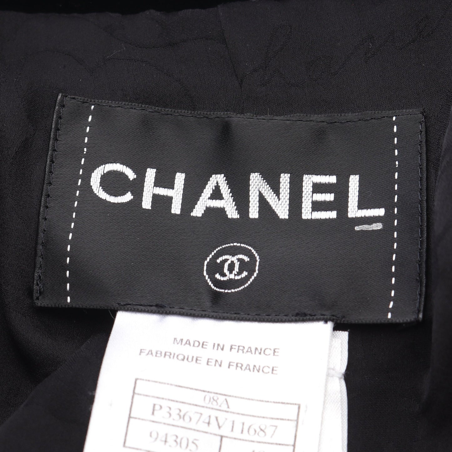 ココマークパールビジューボタン ベロア ジャケット レーヨン シルク ブラック シャネル アウター CHANEL