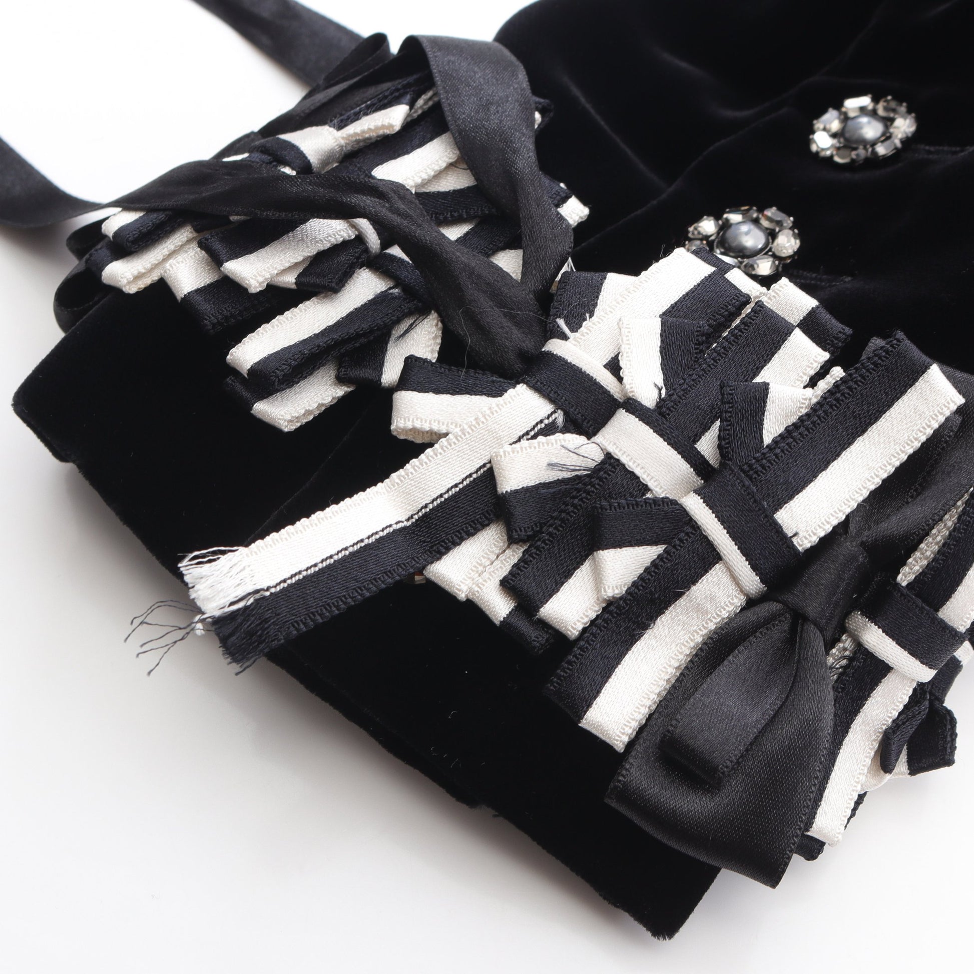 ココマークパールビジューボタン ベロア ジャケット レーヨン シルク ブラック シャネル アウター CHANEL