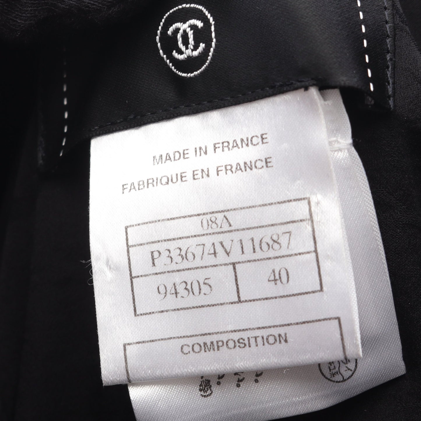 ココマークパールビジューボタン ベロア ジャケット レーヨン シルク ブラック シャネル アウター CHANEL