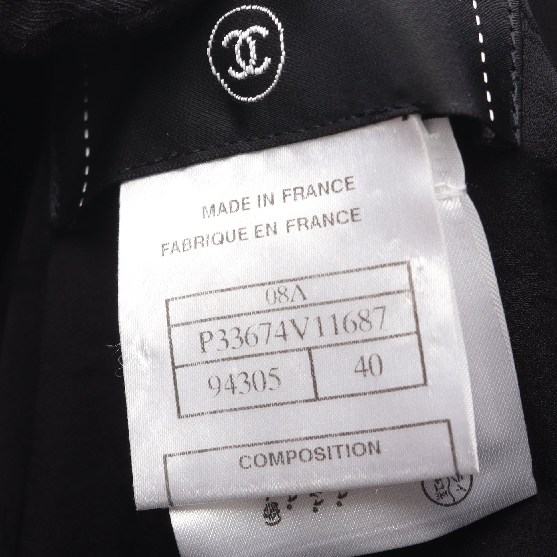 ココマークパールビジューボタン ベロア ジャケット レーヨン シルク ブラック シャネル アウター CHANEL