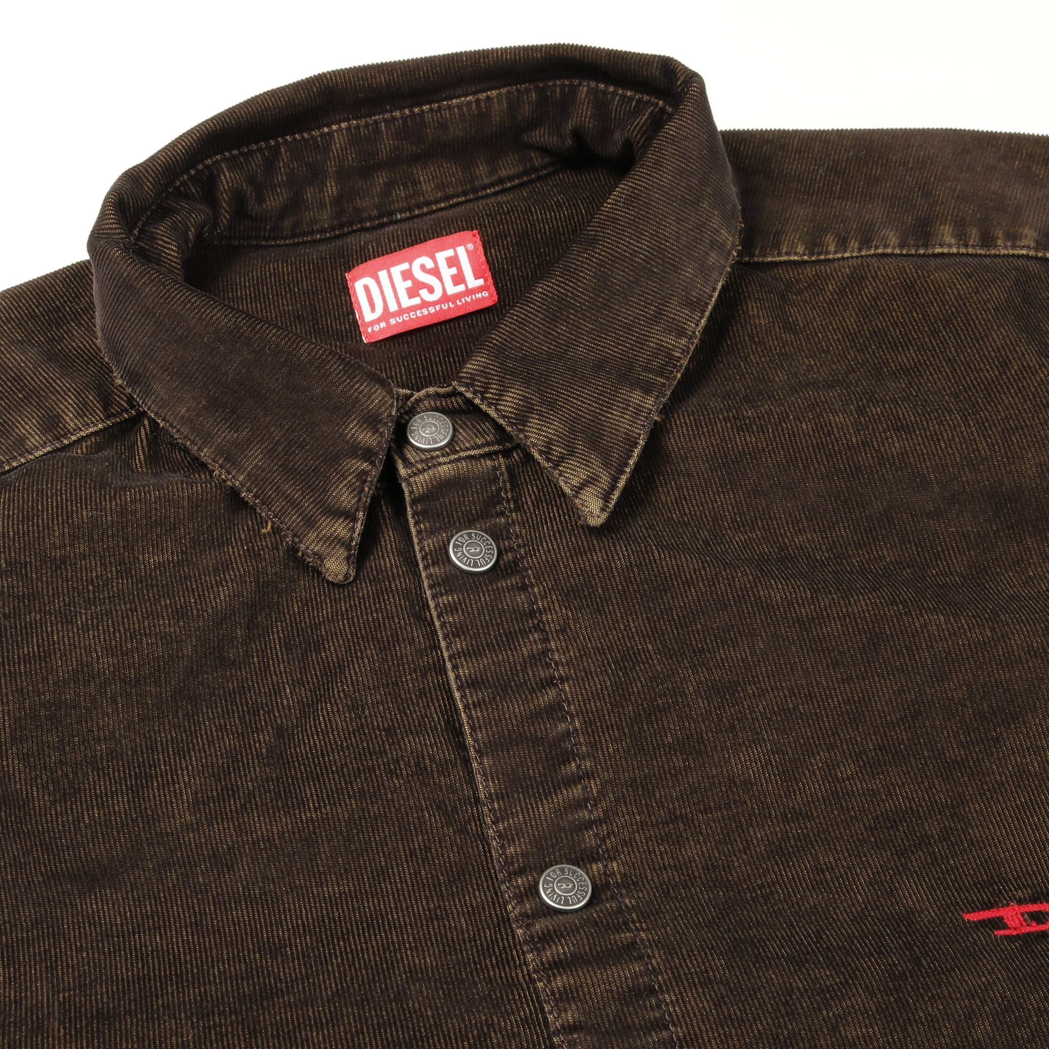 D-SIMPLY-OVER コーデュロイ シャツ コットン ブラック カーキグリーン