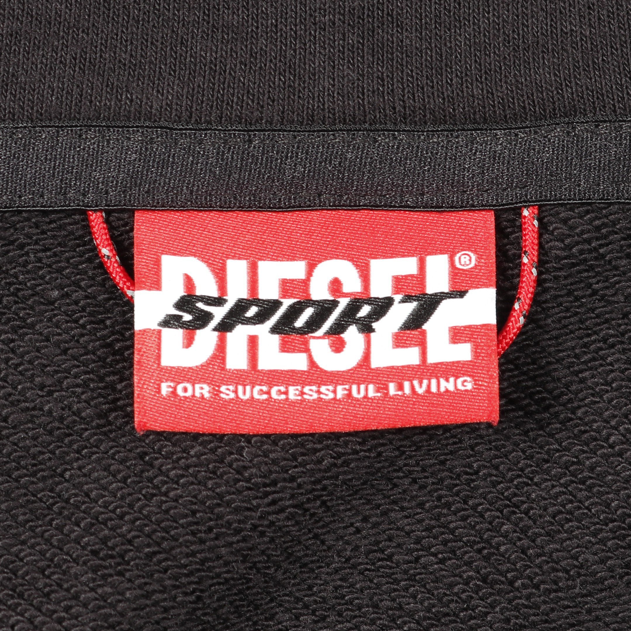 DIESEL / AMST-DAVOS-HT23/ジップパーカー/S/コットン/BLK/0WHAW AMST-DAVOS-HT23 ジップアップパーカー コットン ブラック レッド