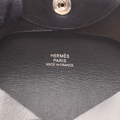 バスティア コインケース ボックスカーフ ブラック シルバー金具 B刻印 エルメス 財布・小物 HERMES