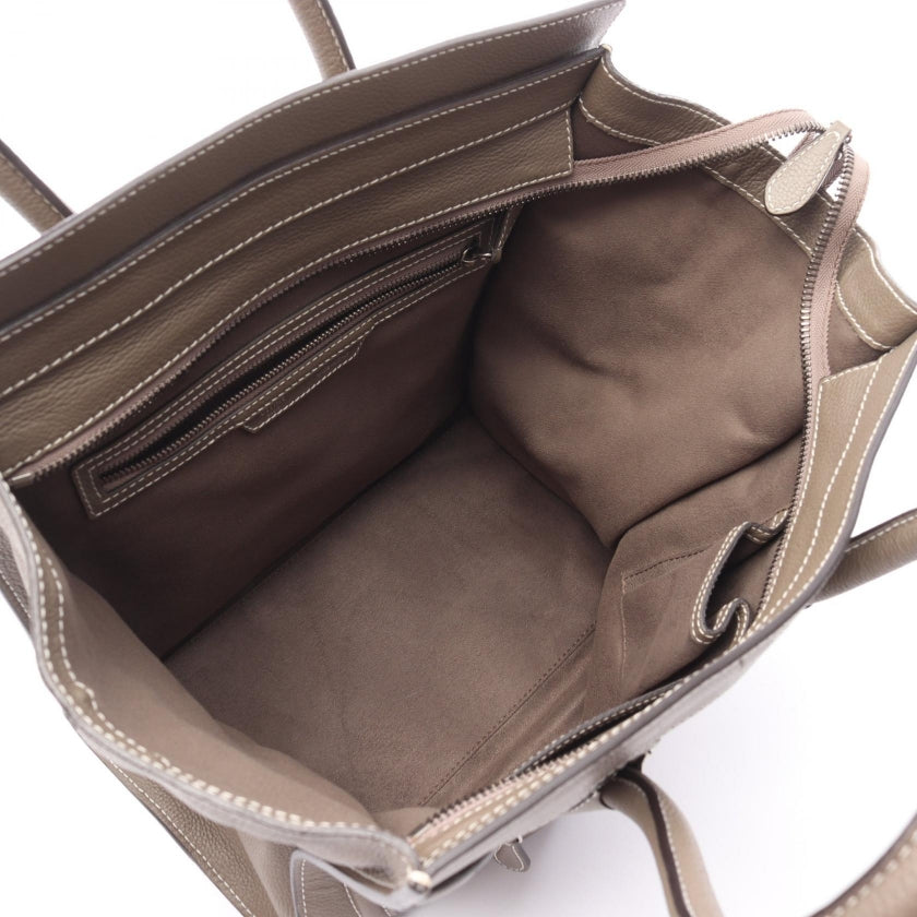 ラゲージ ミニショッパー ハンドバッグ レザー グレーブラウン