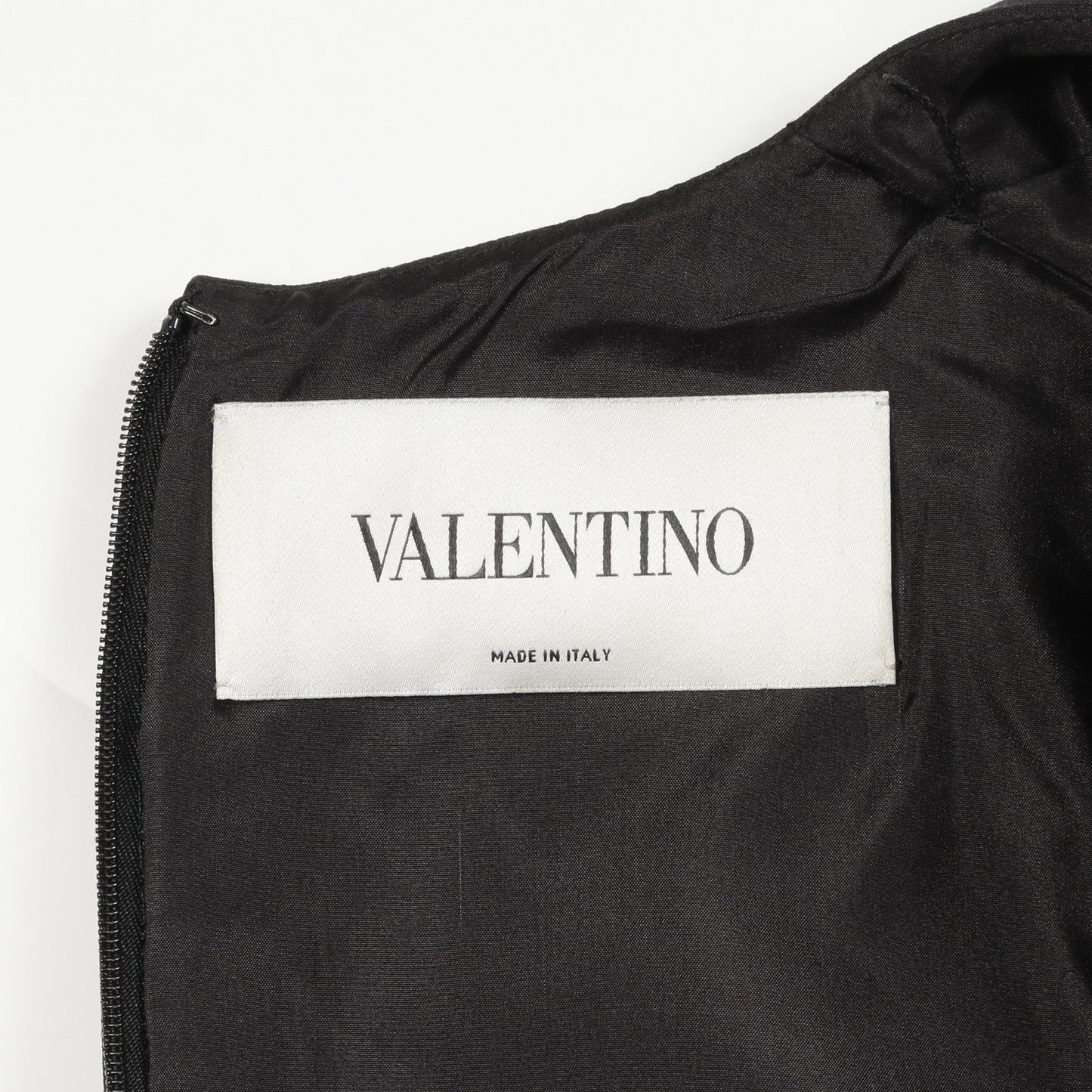 ワンピース 長袖 ウール シルク ブラック ビジュー ヴァレンティノ ワンピース VALENTINO