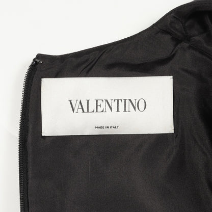 ワンピース 長袖 ウール シルク ブラック ビジュー ヴァレンティノ ワンピース VALENTINO