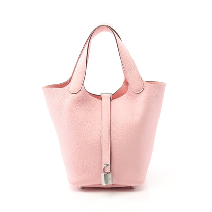 ピコタンロックPM ローズサクラ ハンドバッグ トリヨンクレマンス ライトピンク シルバー金具 W刻印 エルメス バッグ HERMES