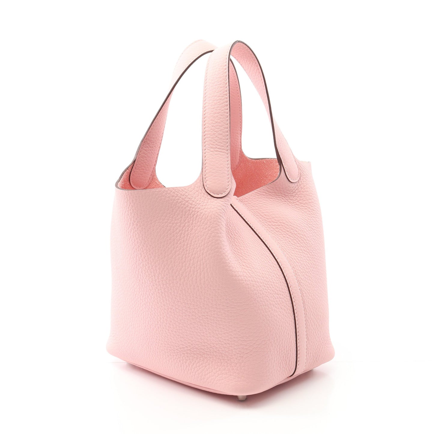 ピコタンロックPM ローズサクラ ハンドバッグ トリヨンクレマンス ライトピンク シルバー金具 W刻印 エルメス バッグ HERMES