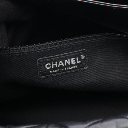 マトラッセ チェーンショルダーバッグ レザー ブラック シルバー金具 シャネル バッグ CHANEL
