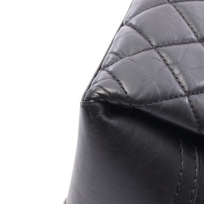 マトラッセ チェーンショルダーバッグ レザー ブラック シルバー金具 シャネル バッグ CHANEL