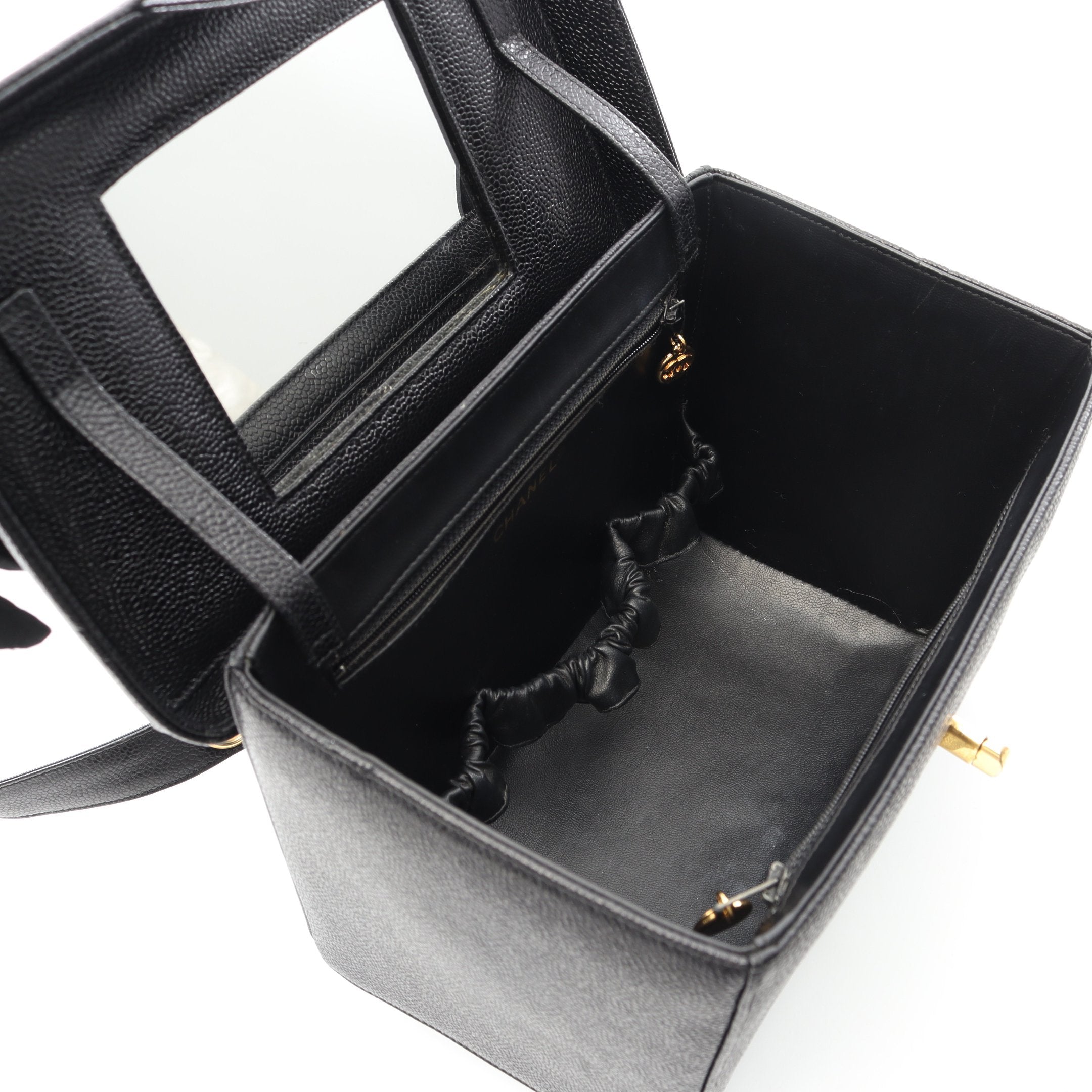 良品 シャネル キャビアスキン ココマーク バニティ ハンド バッグ 黒 楽天市場】CHANEL シャネル キャビアスキン バニティバッグ