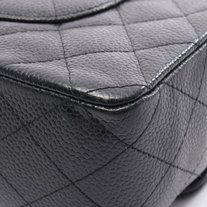 マトラッセ Wフラップ Wチェーンショルダーバッグ キャビアスキン ブラック ゴールド金具 シャネル バッグ CHANEL