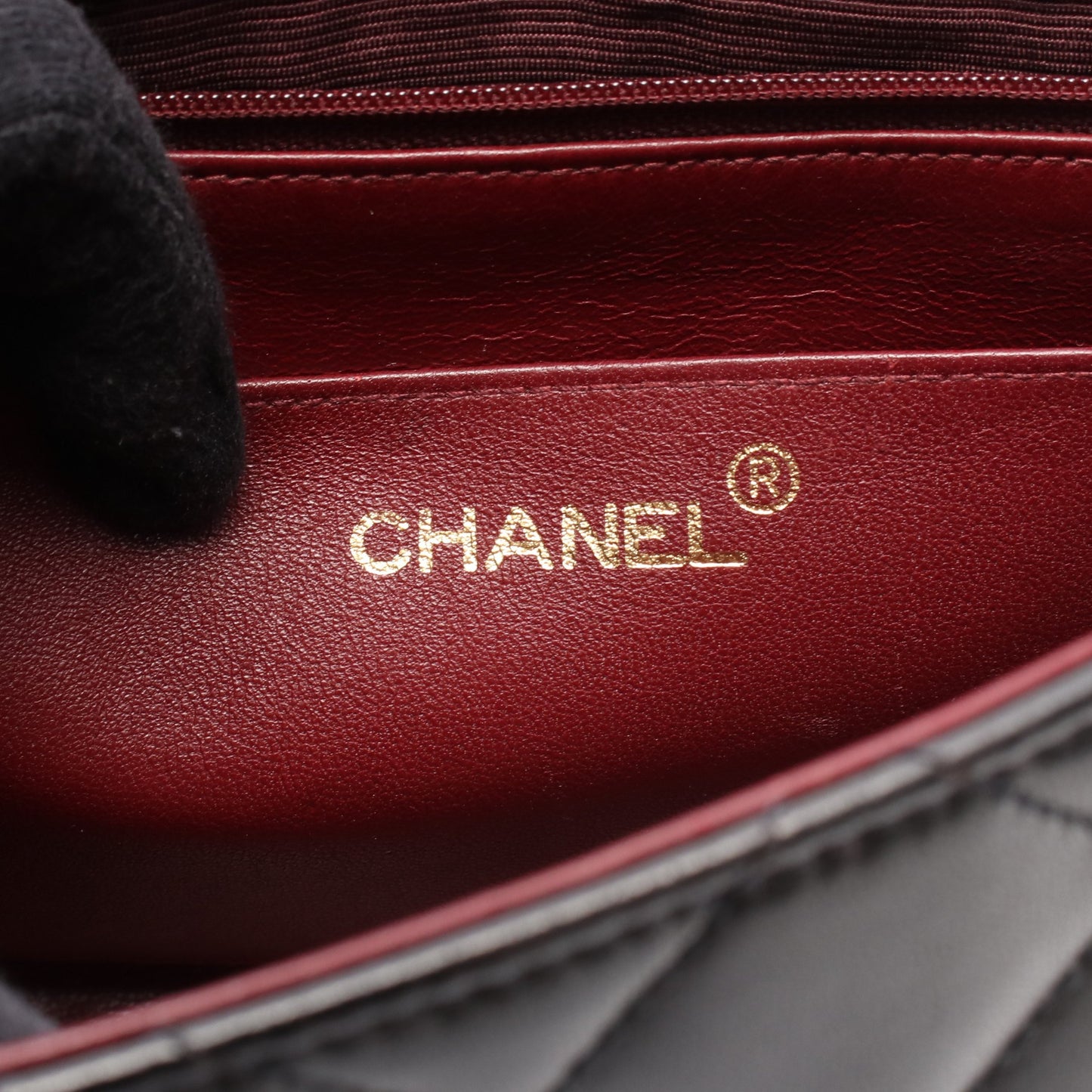 マトラッセ ダイアナフラップ チェーンショルダーバッグ ラムスキン ブラック ゴールド金具 シャネル バッグ CHANEL