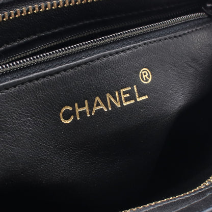 ココマーク ダイヤステッチ チェーンショルダーバッグ ラムスキン ブラック ゴールド金具 シャネル バッグ CHANEL