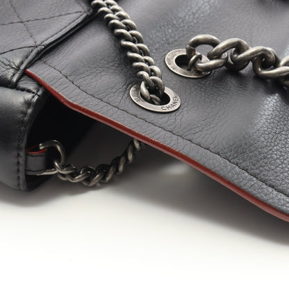 マトラッセ チェーンショルダーバッグ レザー ダークネイビー ゴールド金具 2WAY シャネル バッグ CHANEL