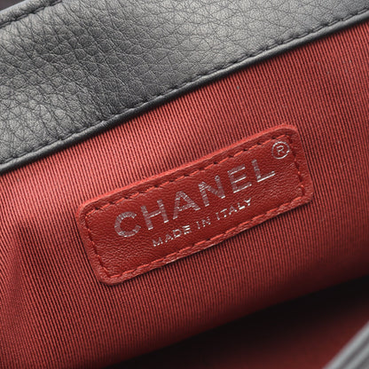 マトラッセ チェーンショルダーバッグ レザー ダークネイビー ゴールド金具 2WAY シャネル バッグ CHANEL