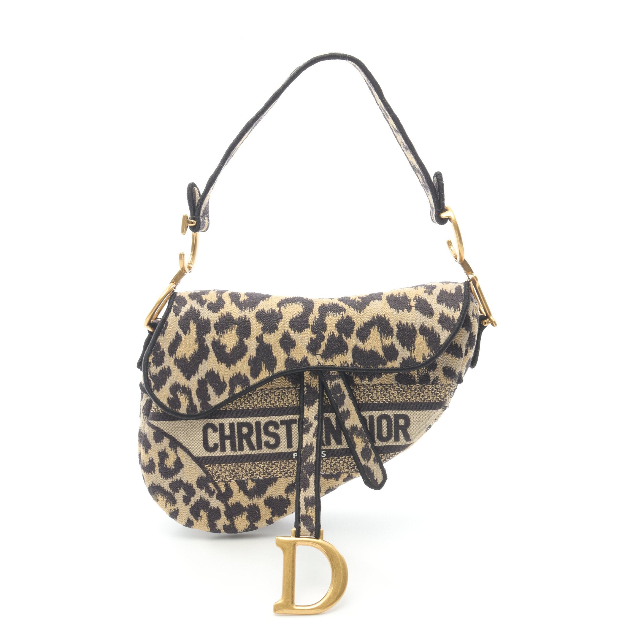 SADDLE サドル ハンドバッグ レオパード キャンバス ベージュ