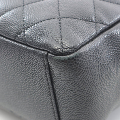 マトラッセ チェーンショルダーバッグ チェーントートバッグ キャビアスキン ブラック シルバー金具 シャネル バッグ CHANEL