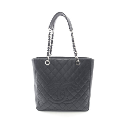 マトラッセ チェーンショルダーバッグ チェーントートバッグ キャビアスキン ブラック シルバー金具 シャネル バッグ CHANEL