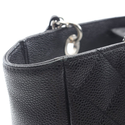 マトラッセ チェーンショルダーバッグ チェーントートバッグ キャビアスキン ブラック シルバー金具 シャネル バッグ CHANEL