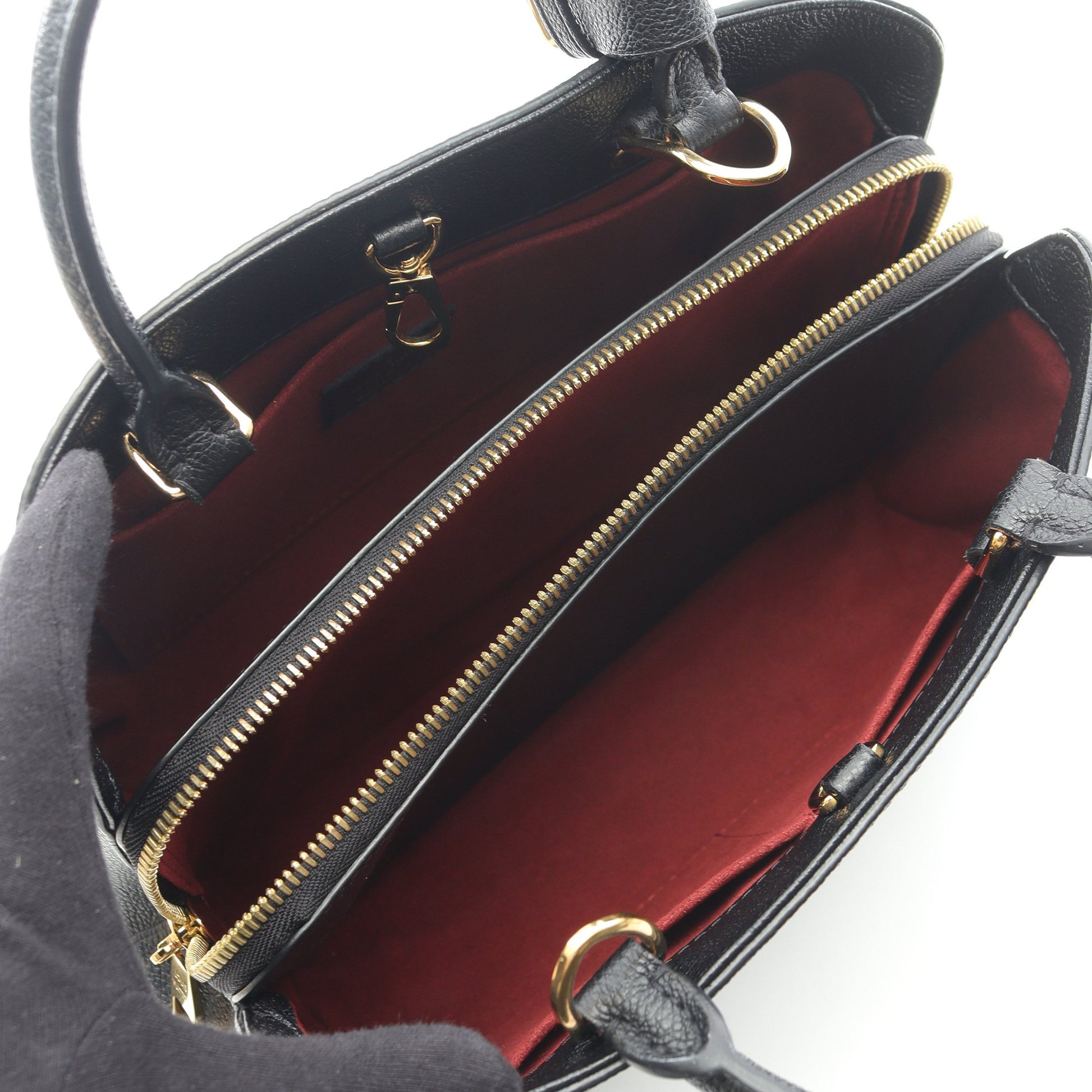 モンテーニュBB バイカラーモノグラムアンプラント ハンドバッグ レザー ブラック ベージュ 2WAY ルイヴィトン バッグ LOUIS VUITTON