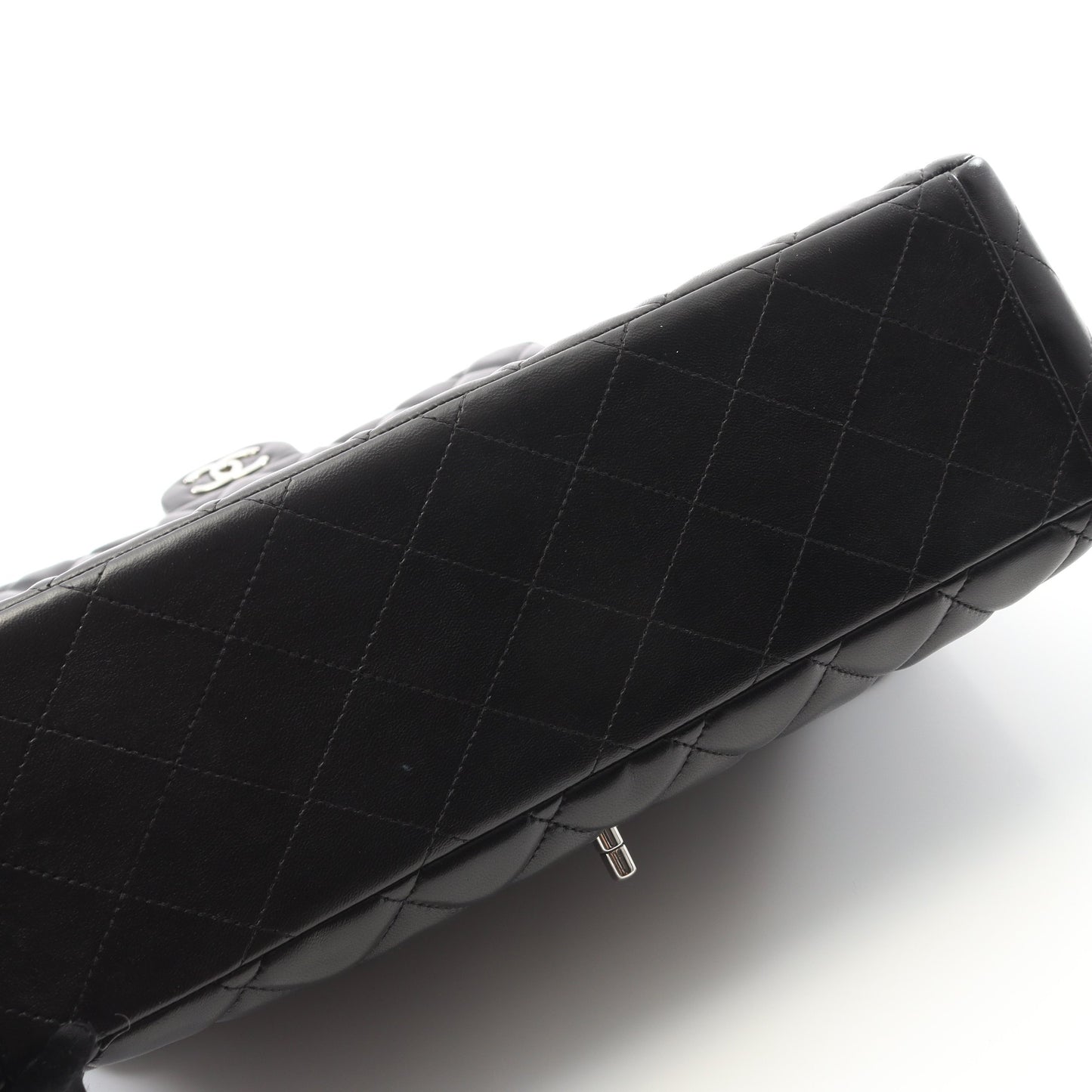 デカマトラッセ34 Wチェーンショルダーバッグ ラムスキン ブラック シルバー金具 シャネル バッグ CHANEL