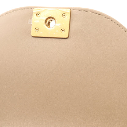 ボーイシャネル スモール チェーンショルダーバッグ ベロア ベージュ ゴールド金具 シャネル バッグ CHANEL
