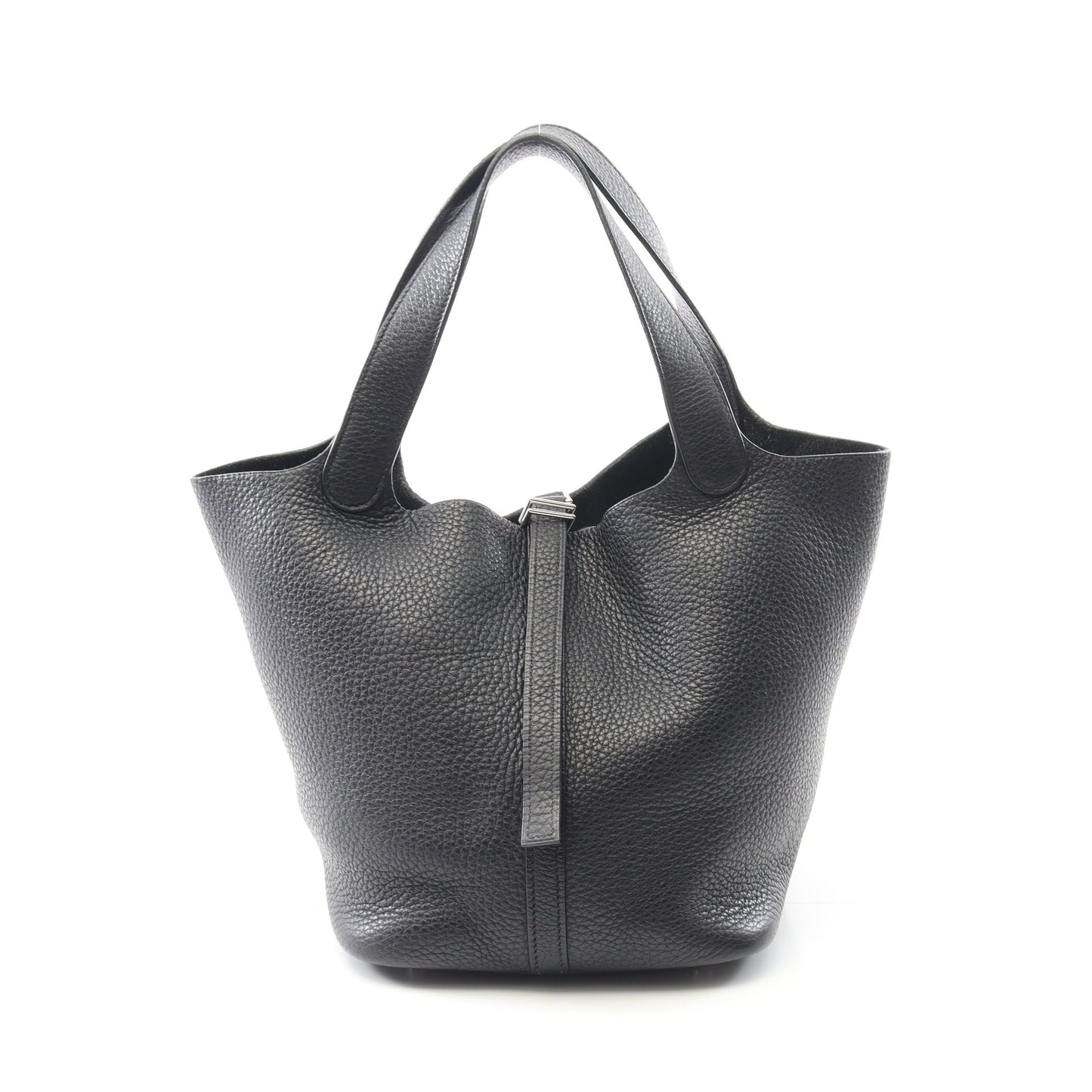 ピコタンMM ハンドバッグ トリヨンクレマンス ブラック シルバー金具 □O刻印 エルメス バッグ HERMES