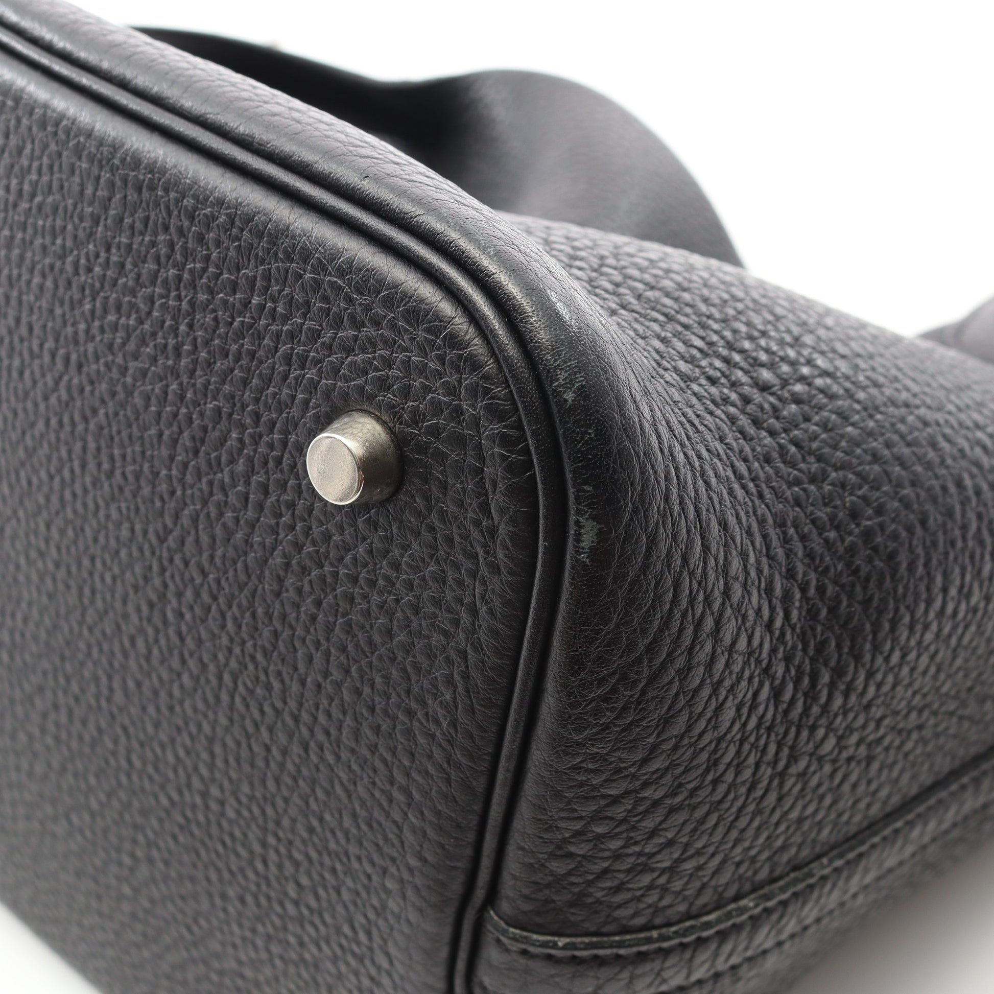 ピコタンMM ハンドバッグ トリヨンクレマンス ブラック シルバー金具 □O刻印 エルメス バッグ HERMES