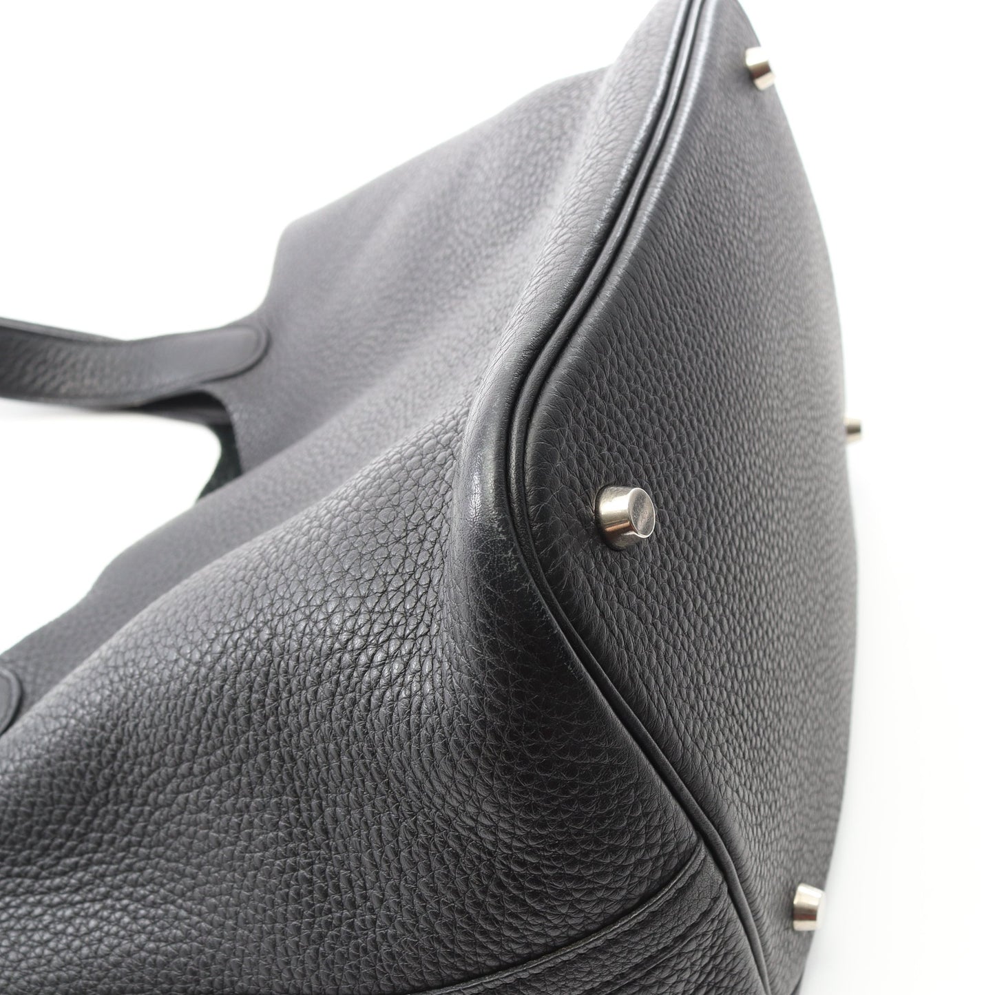 ピコタンMM ハンドバッグ トリヨンクレマンス ブラック シルバー金具 □O刻印 エルメス バッグ HERMES
