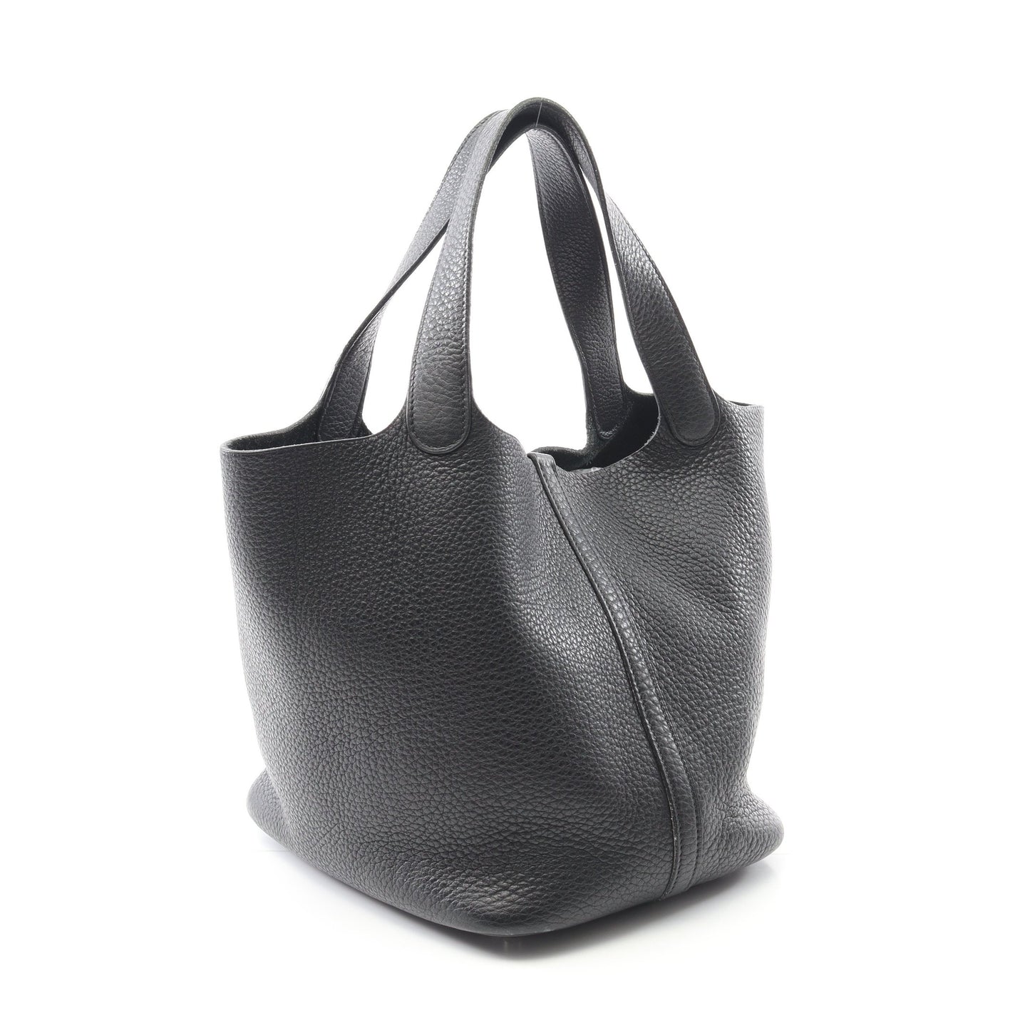 ピコタンMM ハンドバッグ トリヨンクレマンス ブラック シルバー金具 □O刻印 エルメス バッグ HERMES