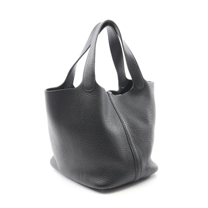 ピコタンMM ハンドバッグ トリヨンクレマンス ブラック シルバー金具 □O刻印 エルメス バッグ HERMES