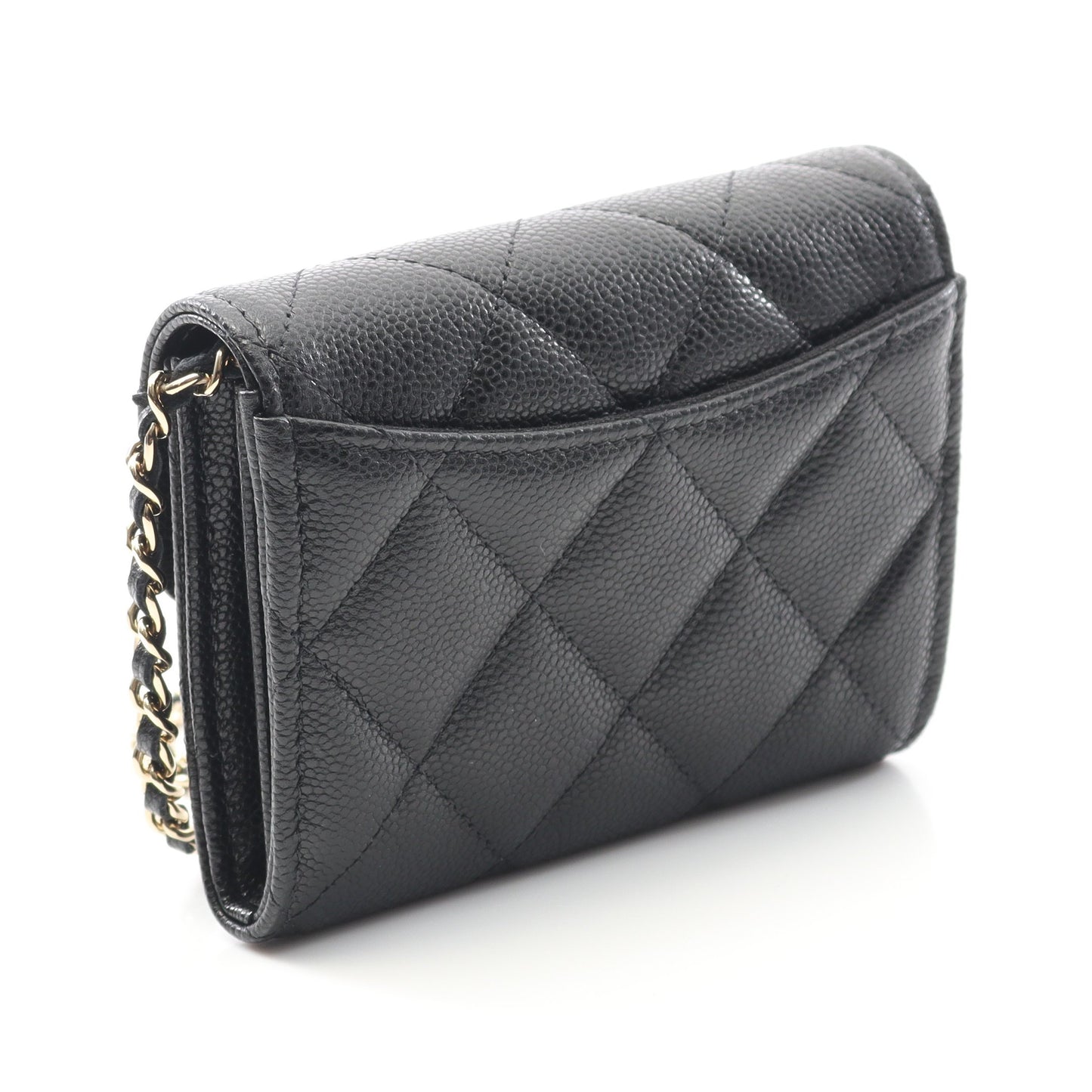 マトラッセ チェーンウォレット キャビアスキン ブラック ゴールド金具 シャネル バッグ CHANEL