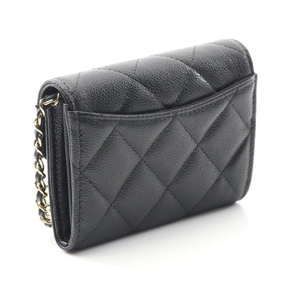 マトラッセ チェーンウォレット キャビアスキン ブラック ゴールド金具 シャネル バッグ CHANEL