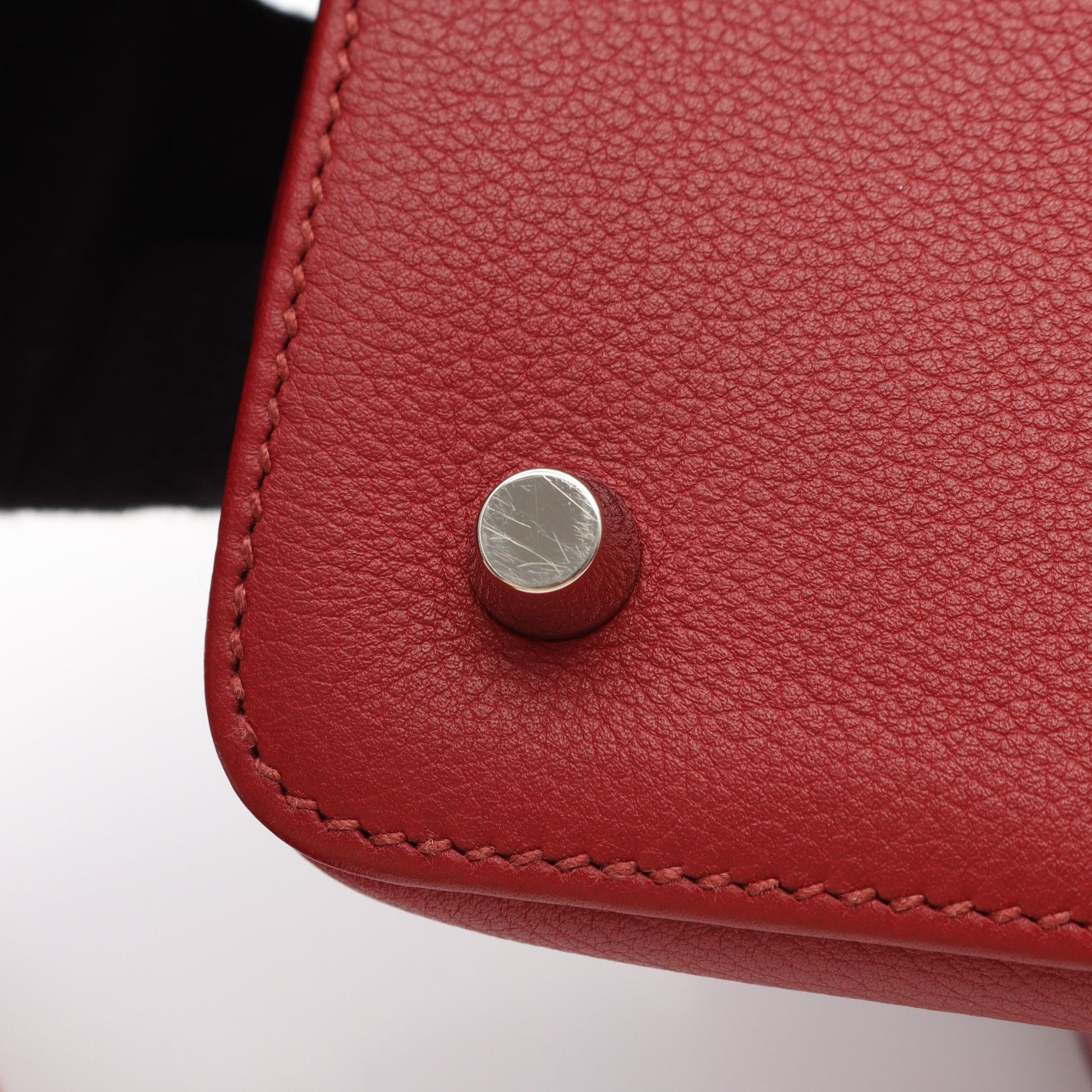 ツールボックス20 ハンドバッグ エバーカラー レッド シルバー金具 2WAY A刻印 エルメス バッグ HERMES