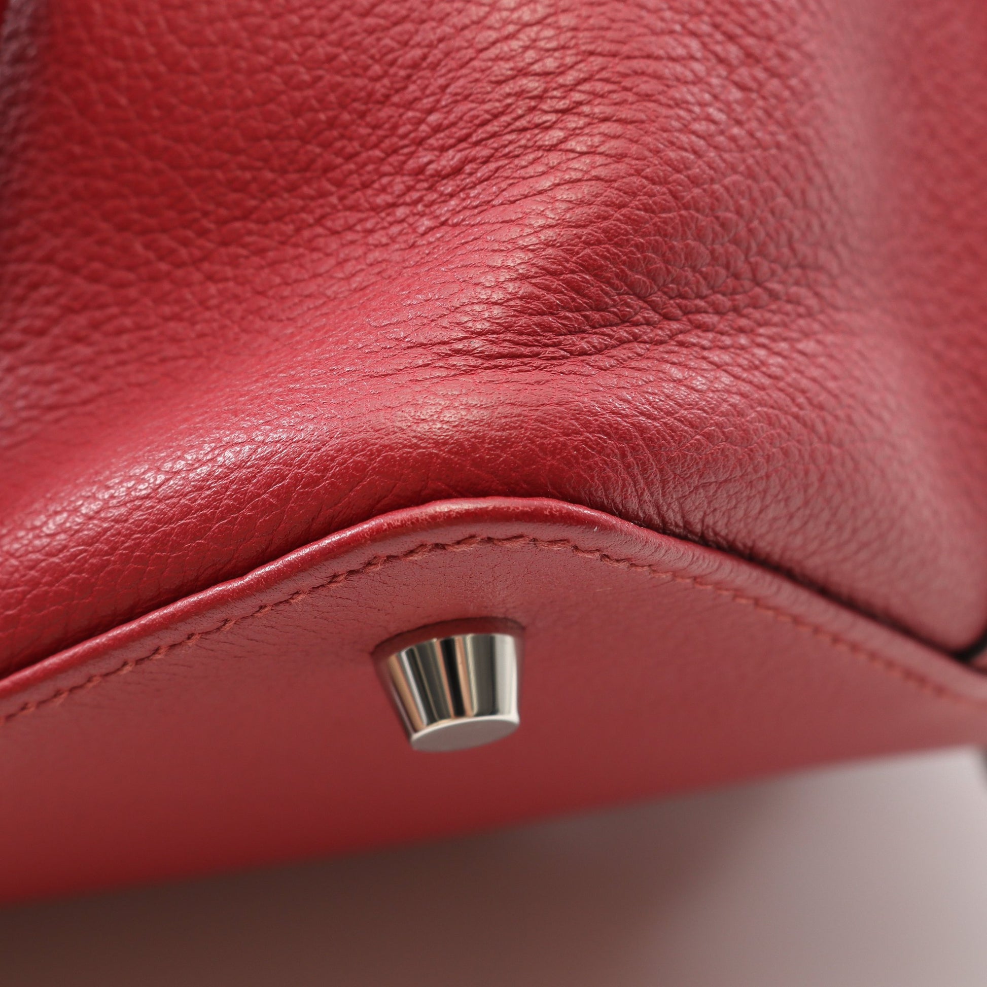 ツールボックス20 ハンドバッグ エバーカラー レッド シルバー金具 2WAY A刻印 エルメス バッグ HERMES